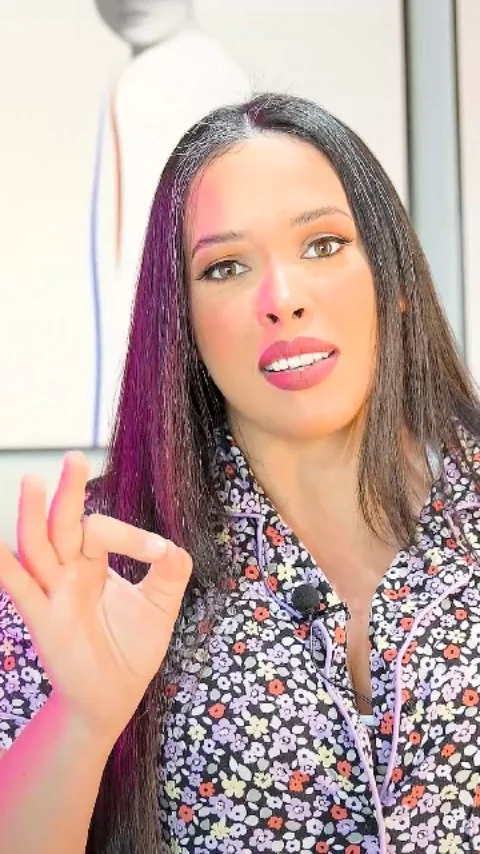 Woman speaking to camera in a Bella Oxygen social media video frame